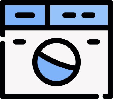 Makine simgesi, vektör illüstrasyonu