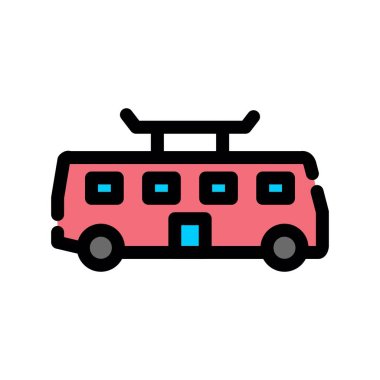 bus simgesi, düz biçim tasarımı