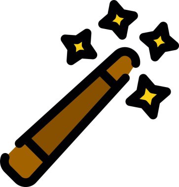 Sihirli çubuk simgesi vektör çizimi