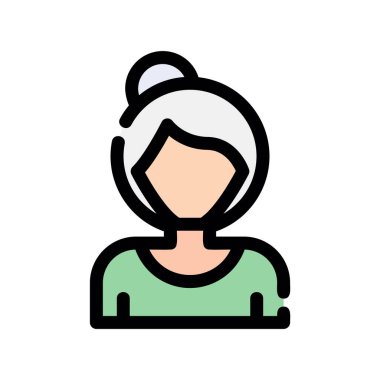 avatar düz çizgi simgesi