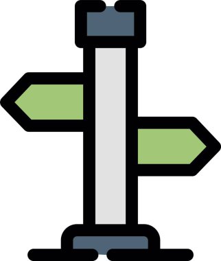 Çizgi film yol işaretinin vektör çizimi