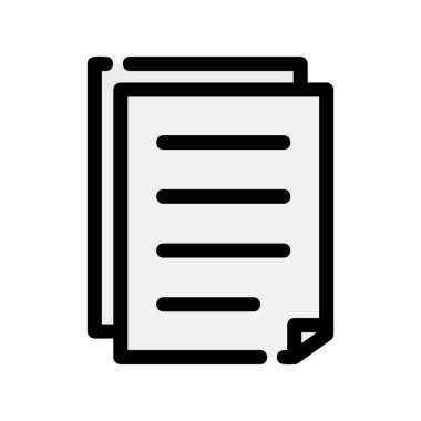 belge simgesi vektör illüstrasyonu