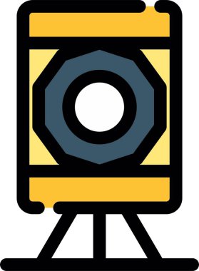 fotoğraf ekipman simgesi, basit vektör çizim