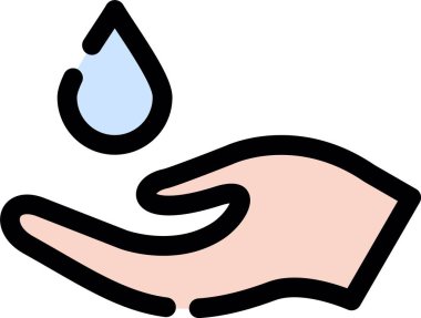 Su damlası ikonu. Web için su bırakma vektör simgelerinin özet çizimi