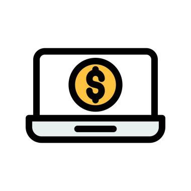 çevrimiçi vektör düz renk simgesi