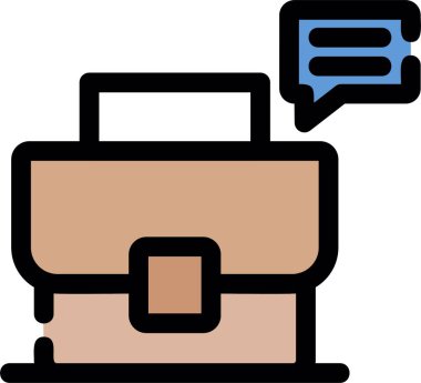 evrak çantası simgesi, vektör illüstrasyonu