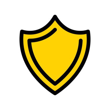 Koruma vektörü düz renk simgesi