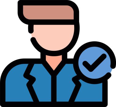 işletme yöneticisi çalışan simgesi - taslak biçimi