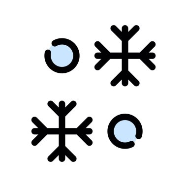 kar tanesi vektör simgesi düz simge