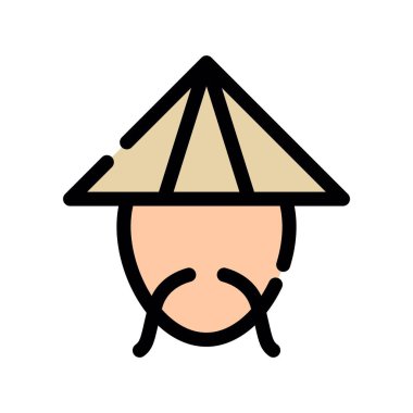 Geleneksel Çince karakter çizimi tasarımı Çin şapkası