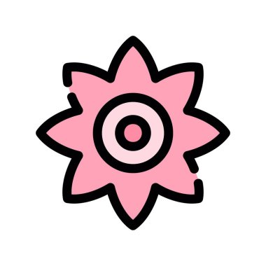 Çizgi film yıldızı simgesinin vektör çizimi