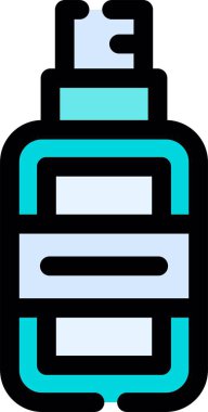 Şişe içecek ikonu doldurulmuş - taslak biçiminde