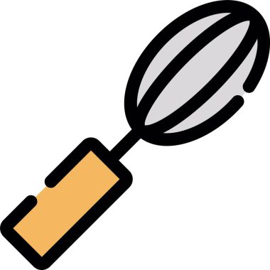 Tava simgesi renk ana hatları vektörü kızartılıyor