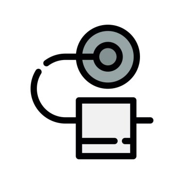 Tuvalet kağıdı web simgesi, vektör illüstrasyonu