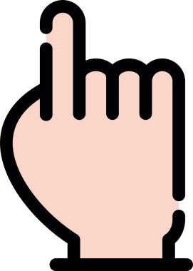 işaret parmağı simgesi ana hat biçiminde