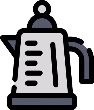 Kahve ısıtıcısı kahve ikonu ana hatlarıyla