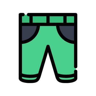 pantolon simgesi, vektör illüstrasyonu
