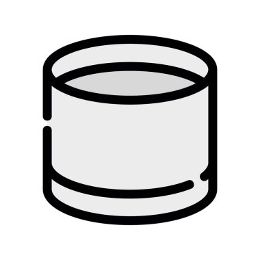 Namlu vektörü ince çizgi simgesi