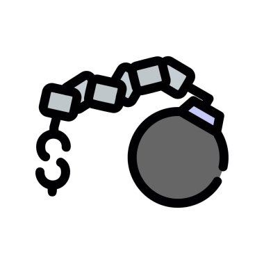 Bir ipin vektör illüstrasyonu