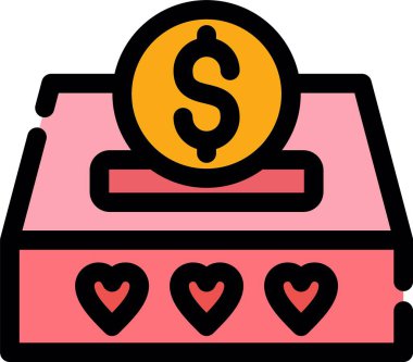 Para için. Web simgesi basit illüstrasyon