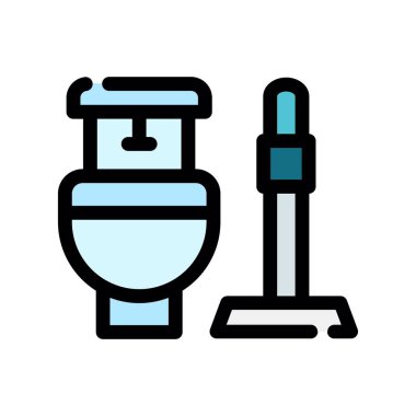 banyo lavabosu ikon vektör çizim şablonu