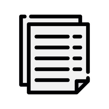 belge dosya simgesi vektör çizimi çizimi