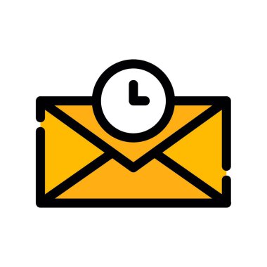 e-posta vektörü düz renk simgesi