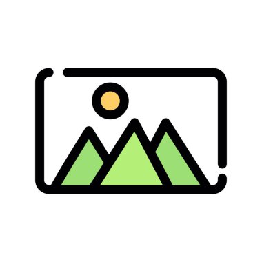 dağ simgesi, vektör illüstrasyonu