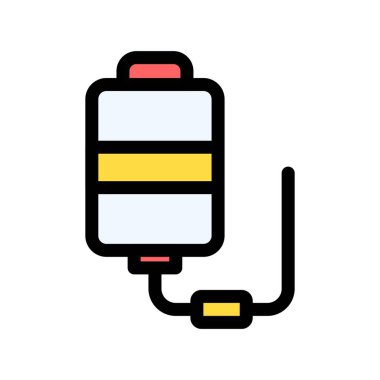 elektrik vektörü düz renk simgesi