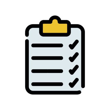 check list icon vector. thin line sign. isolated contour symbol illustration