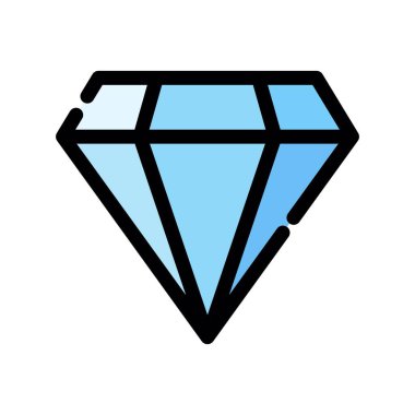 Elmas Doldurulmuş Vektör Simgesi Tasarımı
