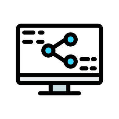 bilgisayar monitörü ve tablet vektör simgesi tasarımı