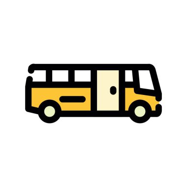 bus simgesi vektör illüstrasyonu