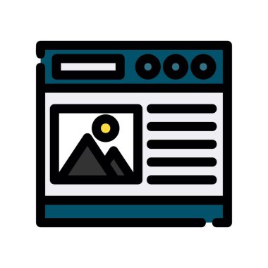 Web sayfası simgesi. vektör illüstrasyonu