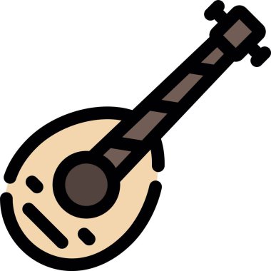 enstrüman akustik gitar simgesi - taslak biçimi