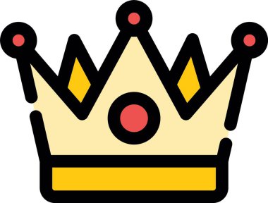 taç simgesi vektör illüstrasyonu