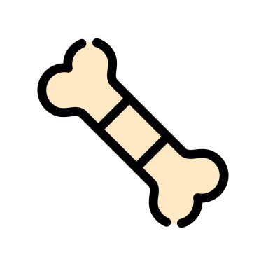 kemik ikonu renk dış hat vektörü