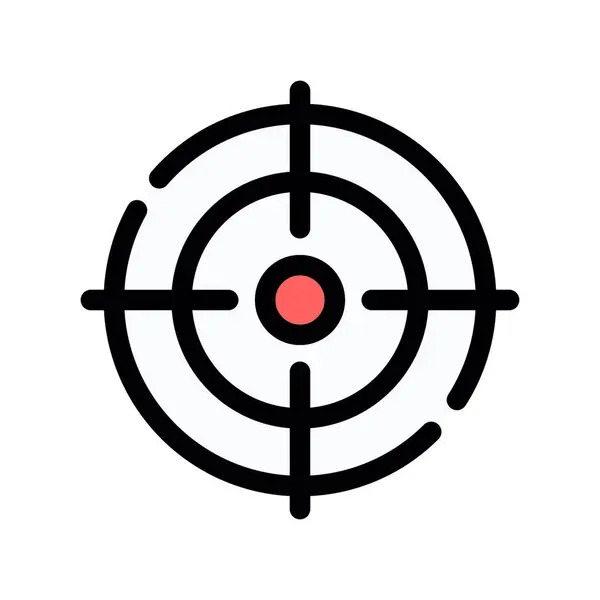 hedef vektör düz renk simgesi