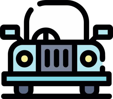 Araba servisi ikonu. taslak otomatik servis vektör rengi izole edildi