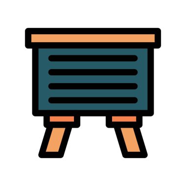 Klima renk ikonu vektör illüstrasyonu