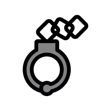 Kelepçe simgesi şablonunun çizim vektörü grafiği