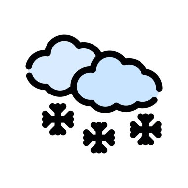 kar Tanesi simgesi vektör çizimi