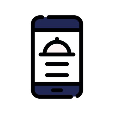 mobil vektör düz renk simgesi