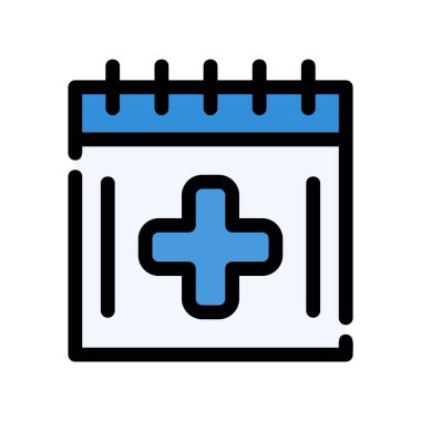 takvim vektörü düz renk simgesi