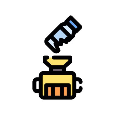 Bira şişesi ikon vektörü. düz çizgi gösterimi