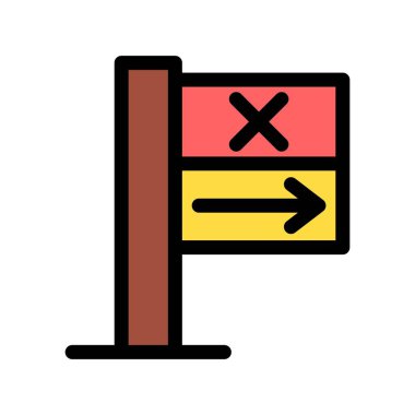 Yol işaretleri vektör simgesini doldurdu