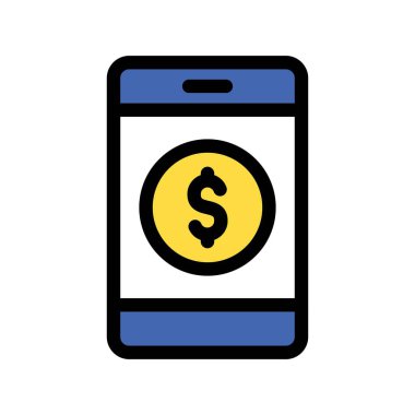 Mobil bankacılık vektör simgesi kolayca düzenleyebilir ya da değiştirebilir