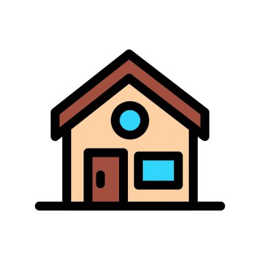 Ev Doldurulmuş Vektör Simgesi Tasarımı