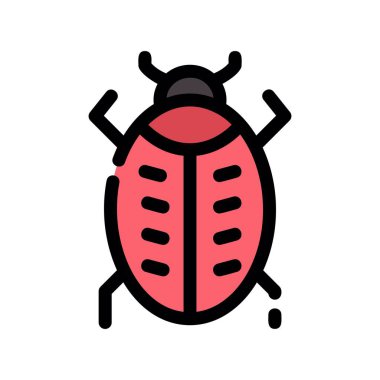 böcek vektörü düz renk simgesi
