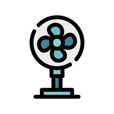 Fan Doldurulmuş Mavi Vektör Simgesi Tasarımı